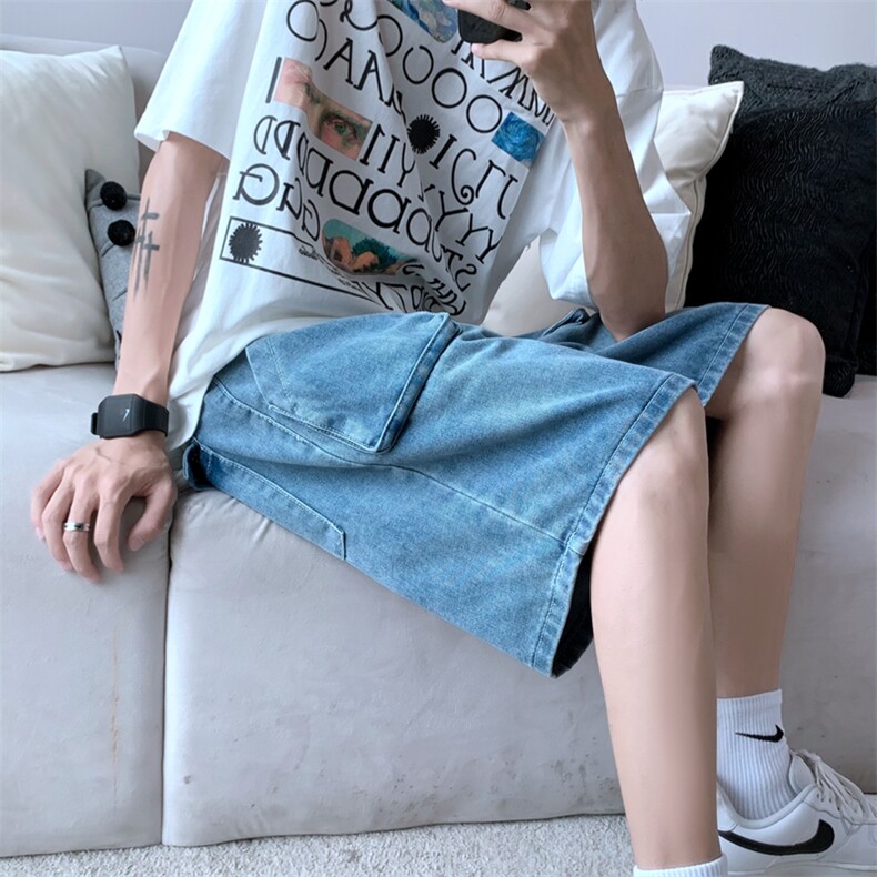 潮流春季牛仔裤男牛仔短裤D203P40,男装牛仔裤,星座1116-2