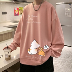 麂皮绒卫衣男大码重磅长袖t恤男JW81357-P35，男装卫衣，电商A040