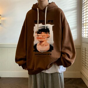 纯棉连帽卫衣男大码运动帽衫2024秋冬外套 WY2213-P35 加绒款-P40图片