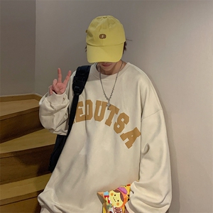 麂皮绒卫衣男士秋季新款美式高街复古休闲外套WY08127-P45图片