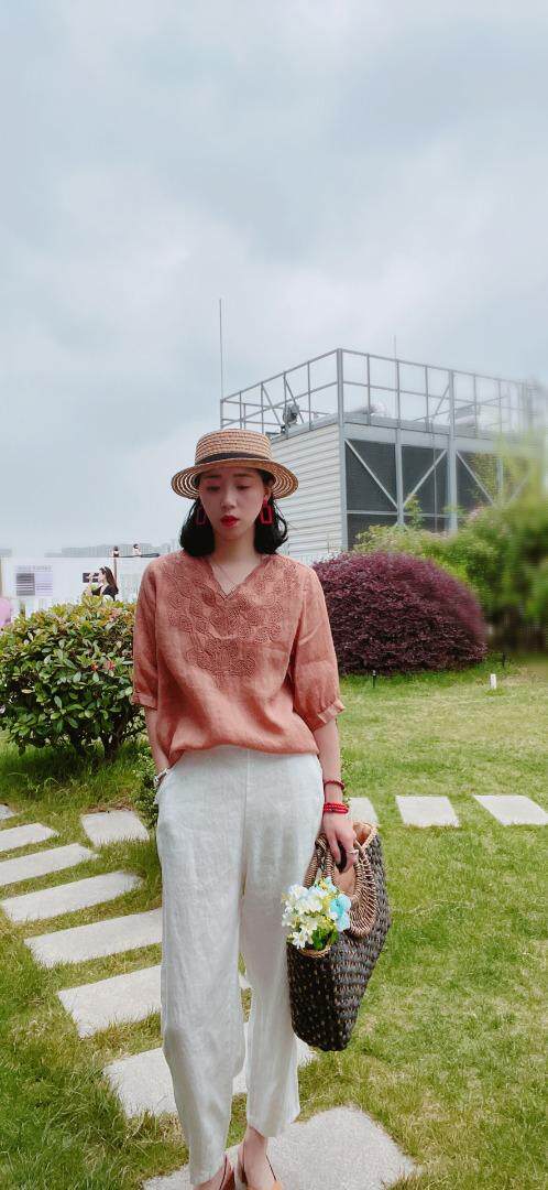 纯苎连衣裙小衫裤子裙子衬衣 时尚风 风淑女风休闲风，女装连衣裙，川哲