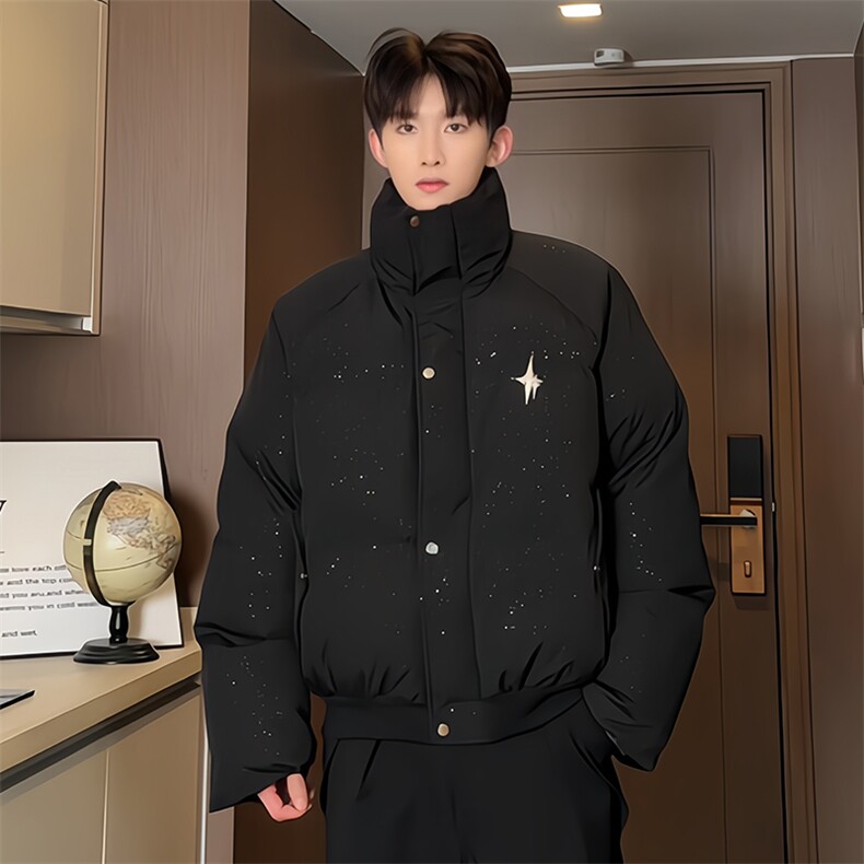 棉衣男韩版潮流立领宽松加厚保暖棉服MF05-P95，男装棉衣，电商B381（原B382）