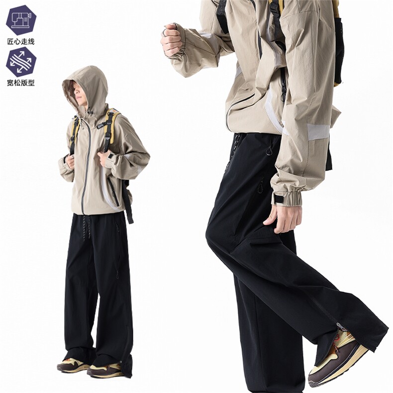 软壳防泼水速干弯刀冲锋裤男春季运动户外裤子K02610-P50,男装休闲裤,星座308B-2