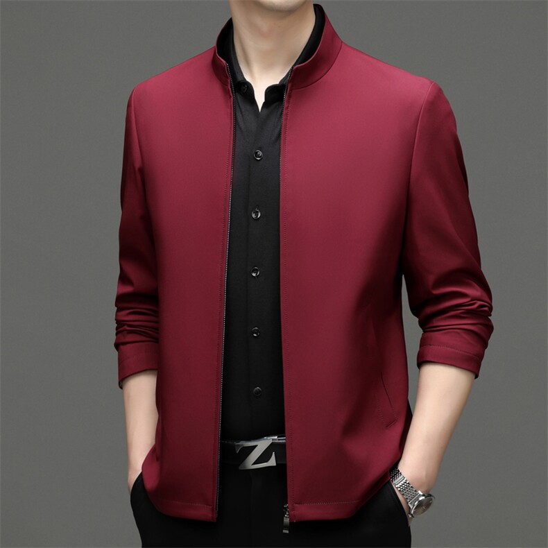 Z1316春季新款2023年男士休闲长袖立领夹克商务外套图片