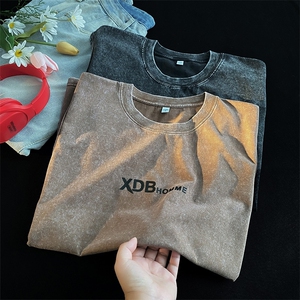 数据款！美式潮流硅胶字母纯棉无袖T恤港风水洗坎肩背心DT909-P38图片