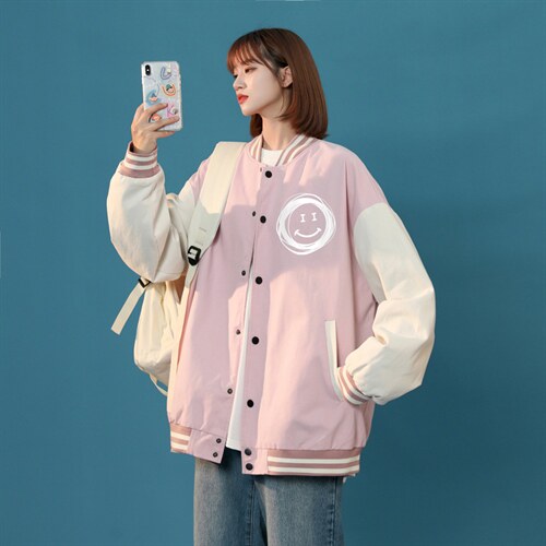 中性风春秋季情侣棒球服男女休闲夹克女时尚外套男BQF265-P50，男装夹克，电商B371