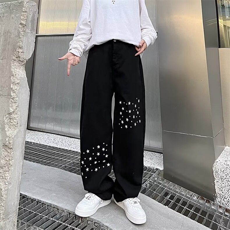 休闲牛仔裤慵懒冬季潮男潮流时尚潮加绒加厚G123加绒P45常规38,男装牛仔裤,星座1116-2