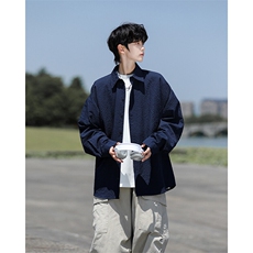 8XL-M泡泡纱盐缩肌理长袖衬衫男夏季冰丝外套防晒衬衣CS29007P40，男装衬衫，电商B312