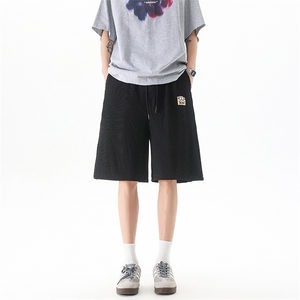 8XL-M 2025夏季特大码阔腿短裤男高街ins宽松垂感休闲裤DK1510P45图片