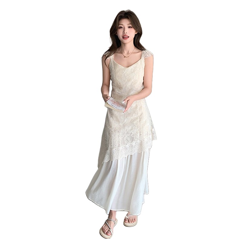 今日新品现货蕾丝长裙法式超好连衣裙2C275-5513-P125-K198,女装连衣裙,2C275
