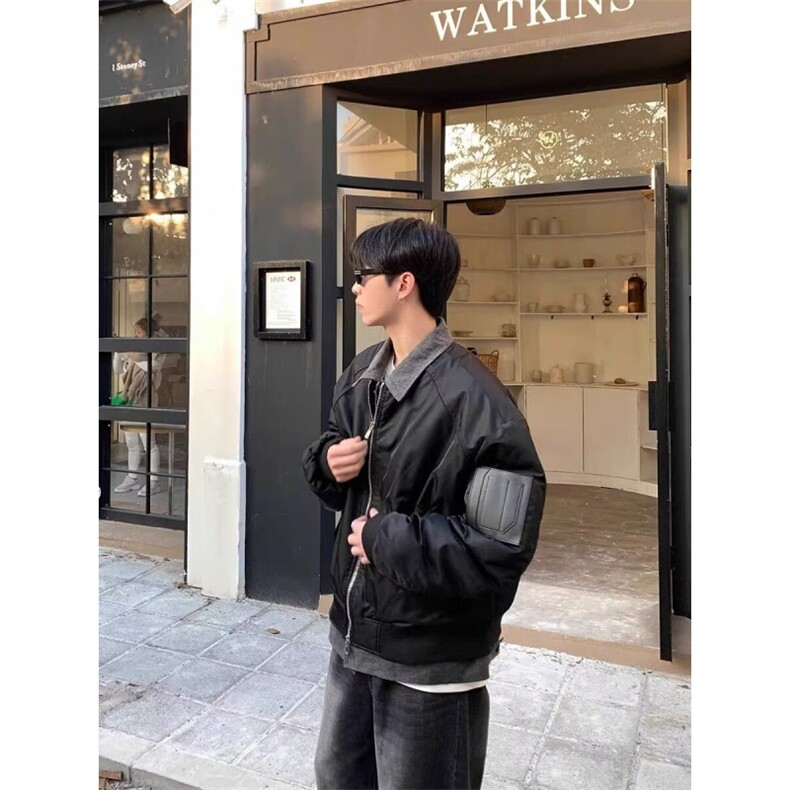 1506-1/JW92971/P67翻领夹克男ins春秋棒球服宽松情侣bf百搭外套,男装夹克,星座1506-1