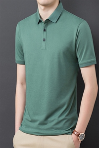 夏季新款男士翻领短袖t恤中年有领男装上衣服休闲POLO衫图片