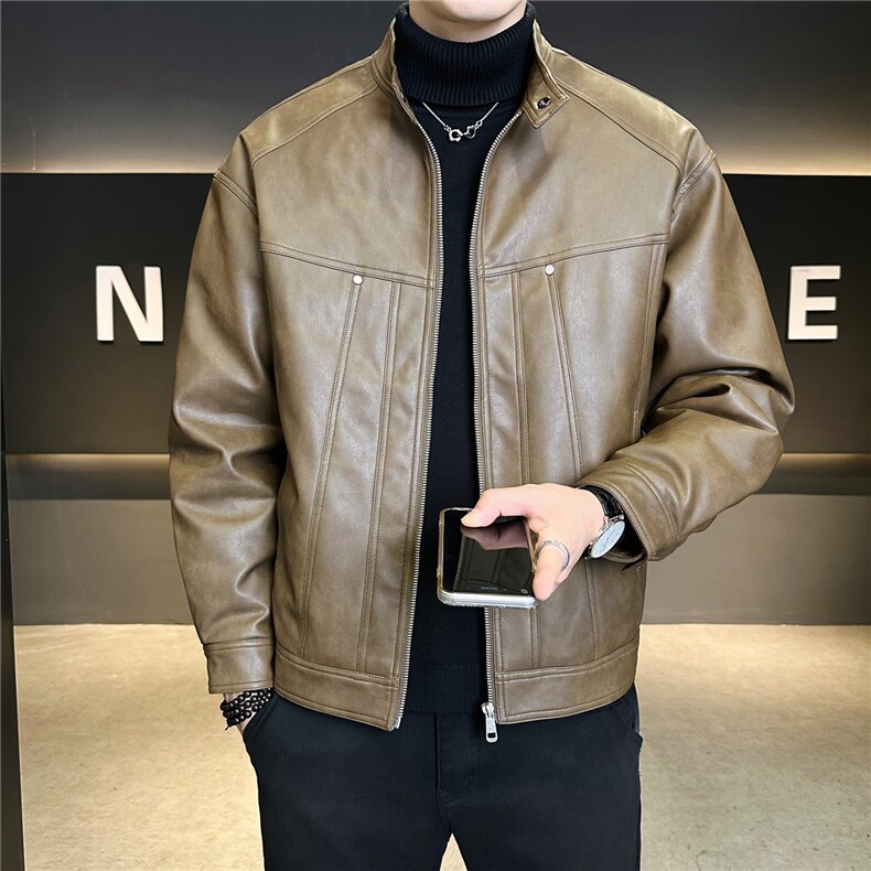 标50绒羽绒服男冬季2025新款皮衣外套7天后出货A313-8875-P205,男装皮衣,电商A313