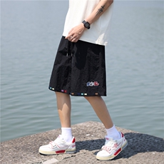 万针刺绣设计冰丝短裤男夏款2025新款中裤815A-DK24-P40控68，男装牛仔裤，星座815A