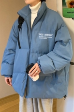 港风秋冬新款保暖立领宽松棉服外套男美潮MY62052P95控118，男装棉衣，电商A268A