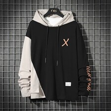 主推货足7XL~M2023春季新款不规则连帽卫衣男休闲长袖加肥加大码，男装卫衣，钱塘717(原712)
