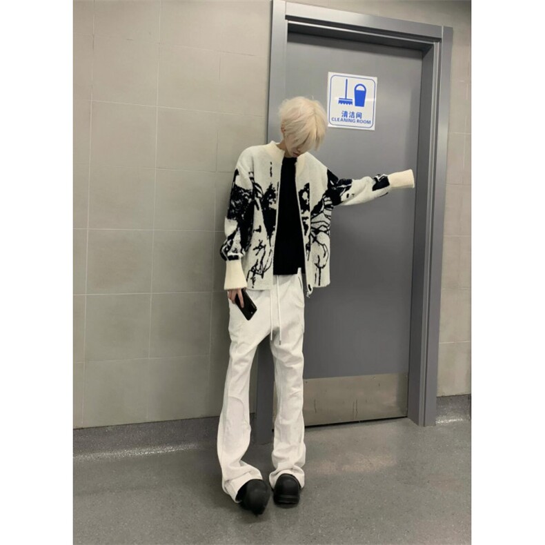 【有货】D560LL-特P60渐变蝴蝶仿貂毛针织开衫毛衣外套男,男装针织衫/毛衣,星座1007（原301D）