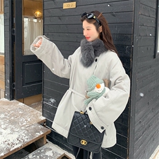 新款！现货大货已出！90绒风衣羽绒6951-不带毛领P285-K428，女装羽绒服，2D034