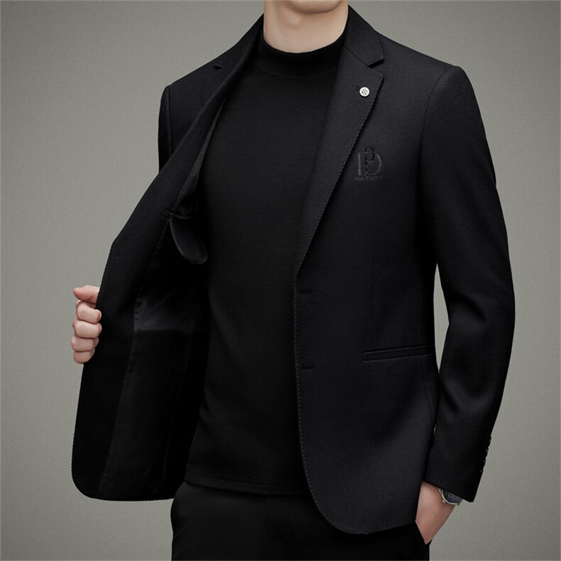 DJA638钱塘2020-3中年男士秋冬季合身百搭商务休闲西服外套P180,男装西服,钱塘207-3