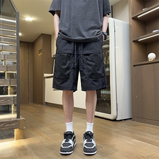 港风工装休闲裤高街五分裤宽松沙滩裤直通短裤DK209P32，男装牛仔裤，星座1204-3