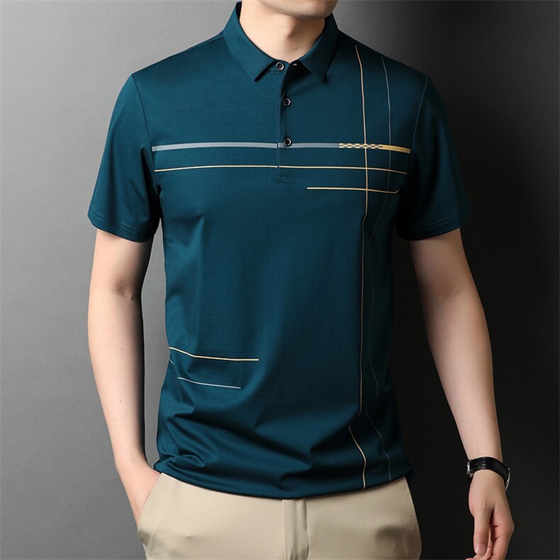 上衣衬衫纯色百搭2024年潮流翻领短袖宽松夏季POLO衫XLT21443,男装Polo衫,钱塘6003（原4033）