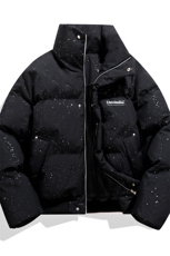 潮牌抖音直播得物高品质痞帅满天星立领加厚棉衣M1371P100，男装棉衣，电商C408(原B339-1)