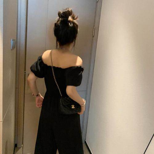 一字领连体裤，女装连体裤，XTZ style