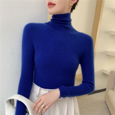 秋季新款纯色针织高领套头上衣时尚百搭，女装针织衫/毛衣，思牵羊绒