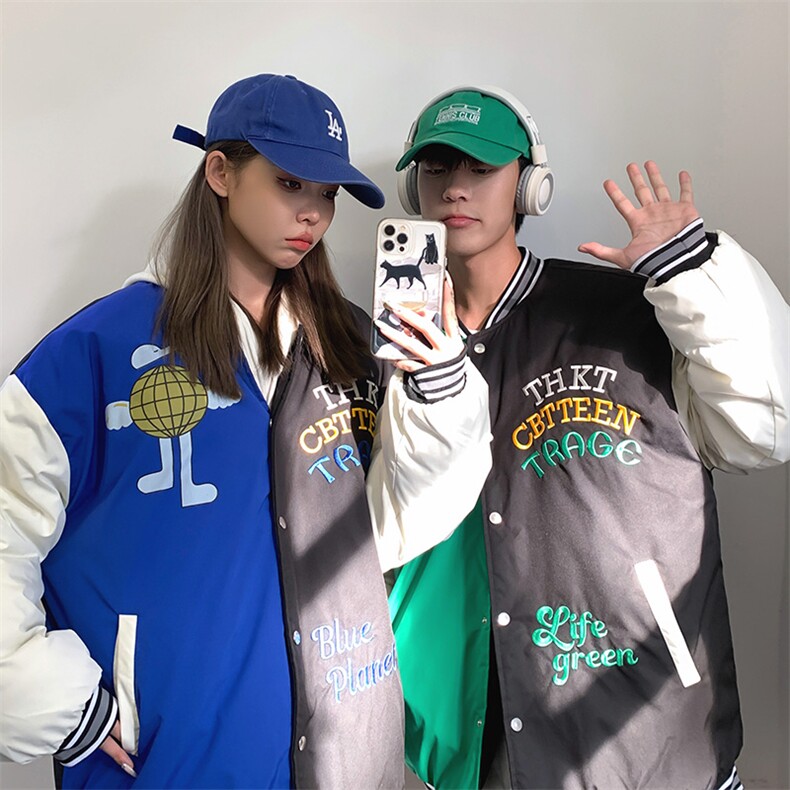 面料升级2023情侣棒球服夹克棉衣男棉服女棉袄外套3313-P90控138,男装夹克,星座207