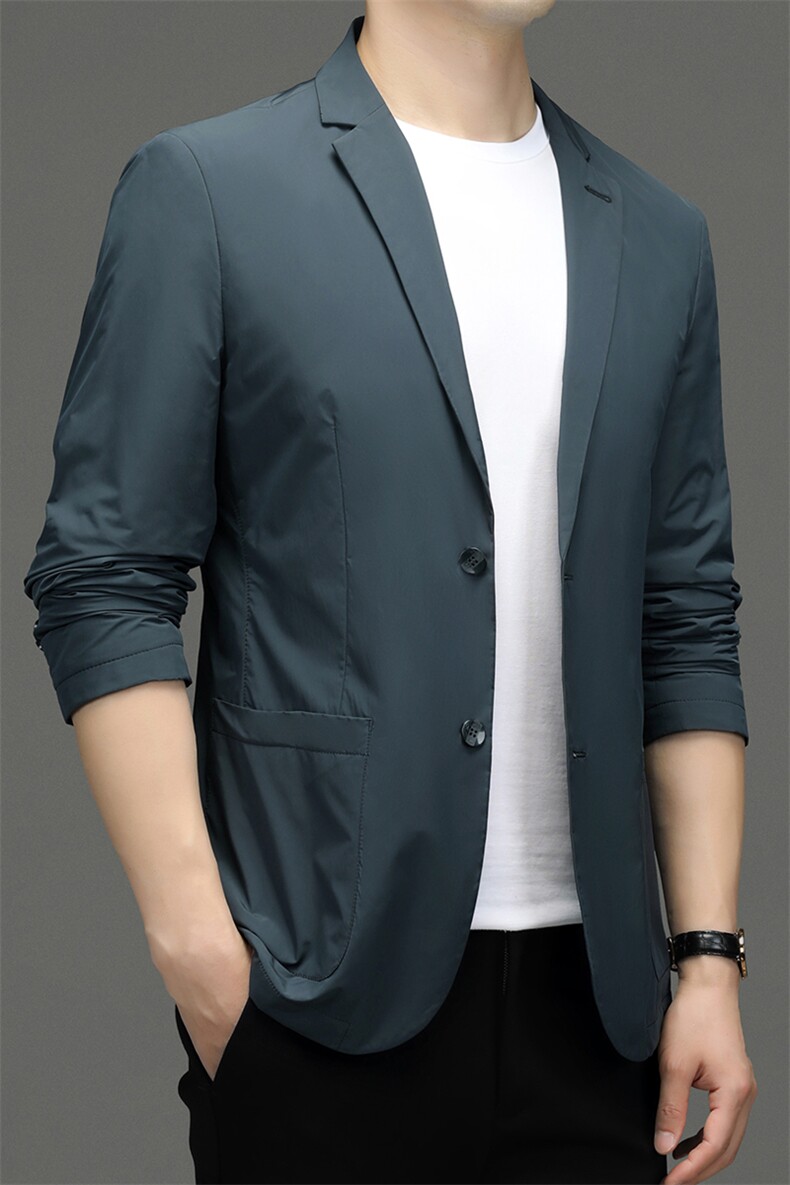 CD33621钱塘2020-2春秋薄款时尚休闲帅气中青年男士西服外套P170,男装西服,钱塘207-2