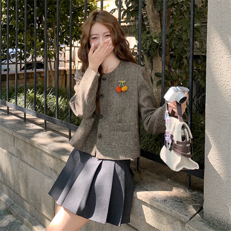 【有货】C3393P165K238羊毛外套40%羊毛,女装短外套,2D113