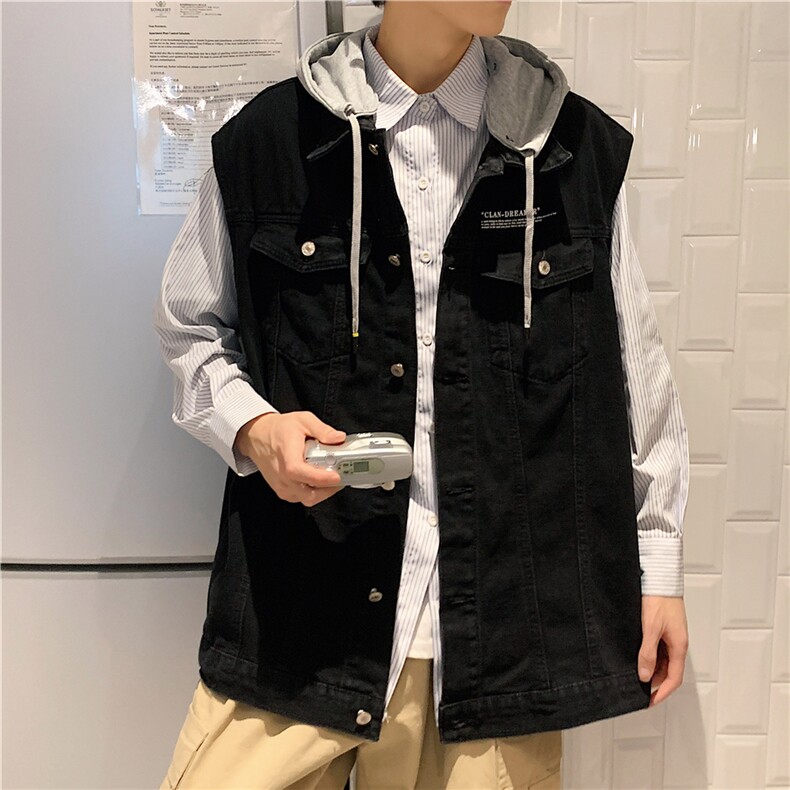 MJ223-p58-限价78M-5XL现货宽松可脱卸大码牛仔马甲多口袋,男装背心/马甲,星座116