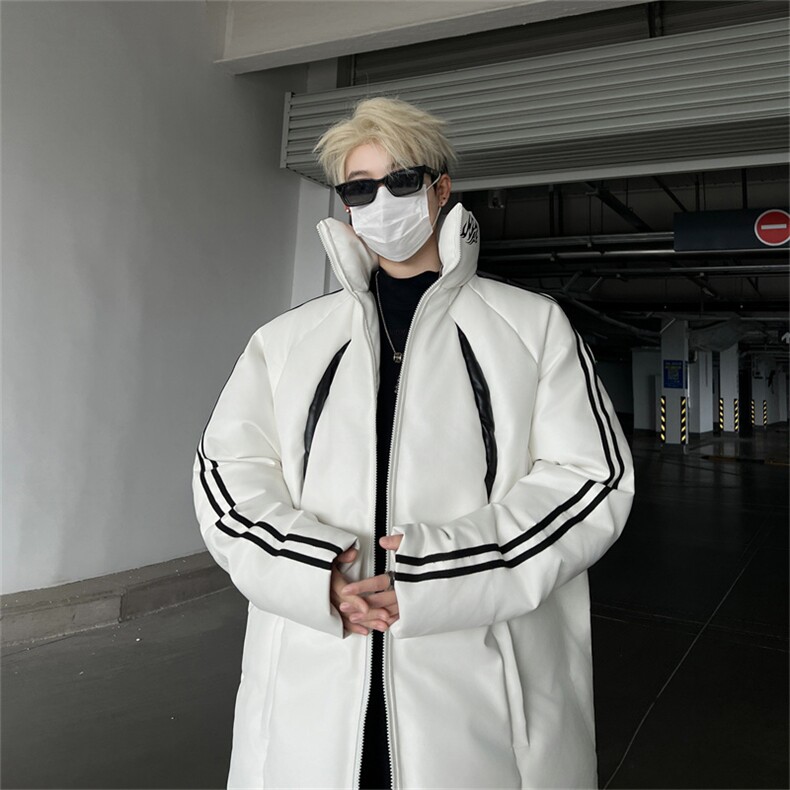 三条杠皮棉服冬季宽松棉衣立领冬装棉袄外套男MY2416-特100控168,男装棉衣,电商B370