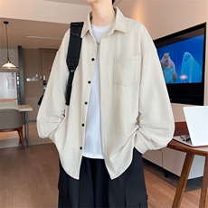 春秋季衬衫新款宽松休闲男女同款衬衣XZ102B-1-CS2563P47，男装衬衫，星座102B-1