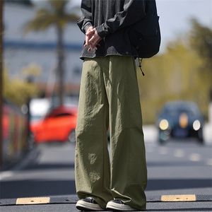 美式弯刀休闲裤男2025春秋款潮流宽松百搭直筒裤青少年痞帅阔腿裤图片