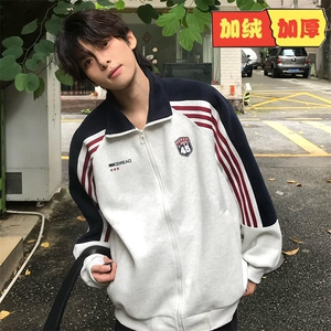 流行日系新款ins华棉复合贝贝绒卫衣潮流时尚原宿简约文艺气质图片