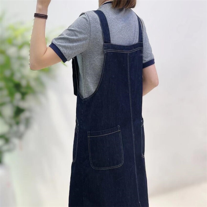 夏季新款两件套牛仔背带连衣裙，女装连衣裙，唯她