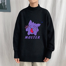 M18087-P45加绒款-P65半高领毛衣男士大码针织衫男毛线衣男，男装针织衫/毛衣，电商A040