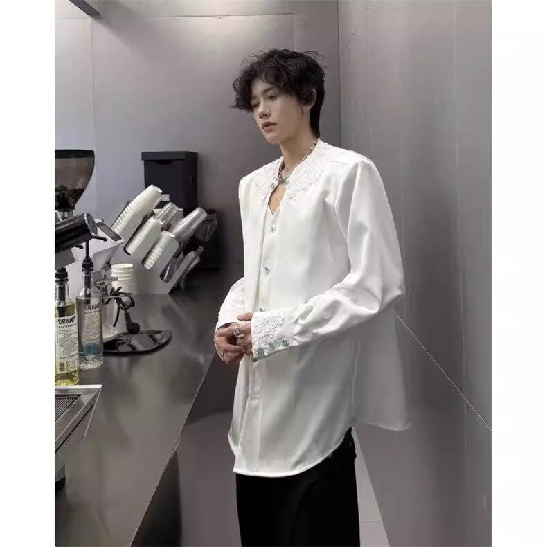 新中式提花长袖衬衫高级感衬衣CS564特P67,男装衬衫,星座908-1