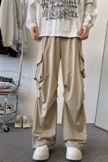 8XL-M特大码冰丝裤男美式工装裤高腰垂感宽松防晒阔腿裤K962P45，男装防晒衣，电商D206-1