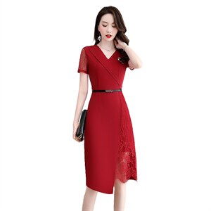 蕾丝镂空连衣裙女2025年夏季新款高级感气质收腰显瘦遮肚大牌裙子图片