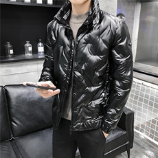 2020男士冬季亮面短款立领羽绒棉服帅气修身棉袄4002-MY8015，男装棉衣，星座1018