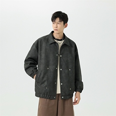 脏脏皮衣外套男装秋季工装夹克潮牌机车服复古PU皮上衣JK8806P70，男装皮衣，星座311B-1