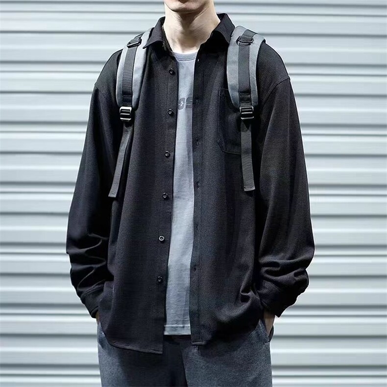 美式复古衬衫男春秋潮流简约上衣宽松百搭休闲夹克外套CS60-P37,男装夹克,星座208-5
