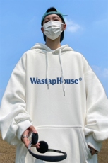 ！秋季重磅宽松大码港风house印花连帽卫衣LW128-特p35，男装卫衣，星座508（原C305）