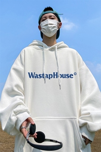 ！ 秋季重磅宽松大码港风house印花连帽卫衣LW128-特p35图片