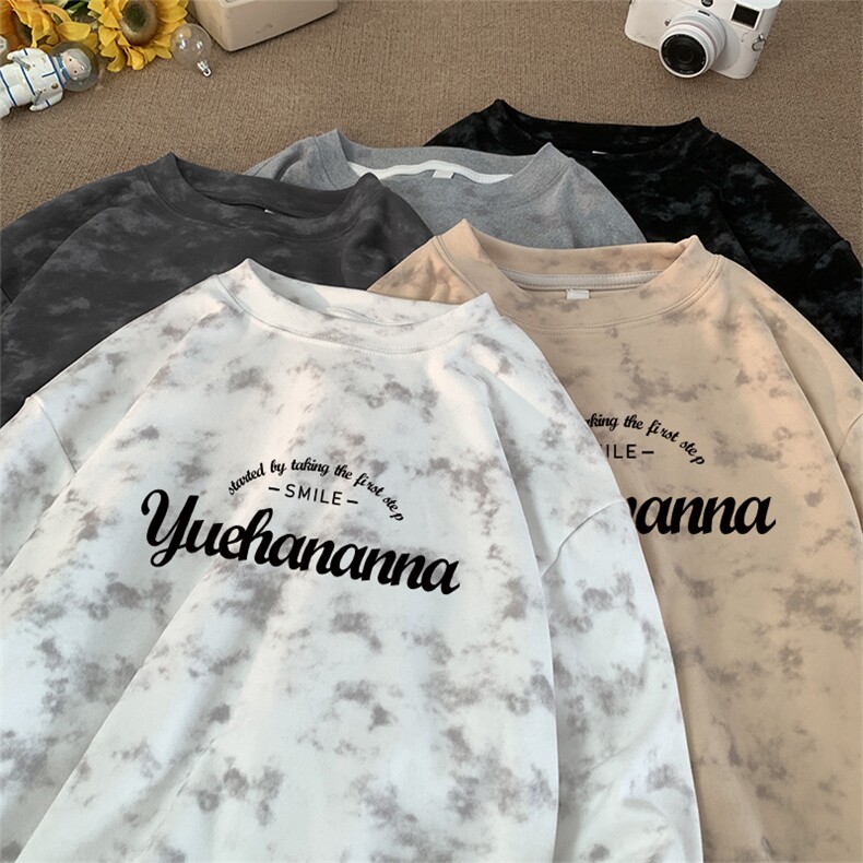 260克重磅扎染德绒圆领打底衫【有货】C403A-DR25333RL-P25，男装T恤，电商C403A