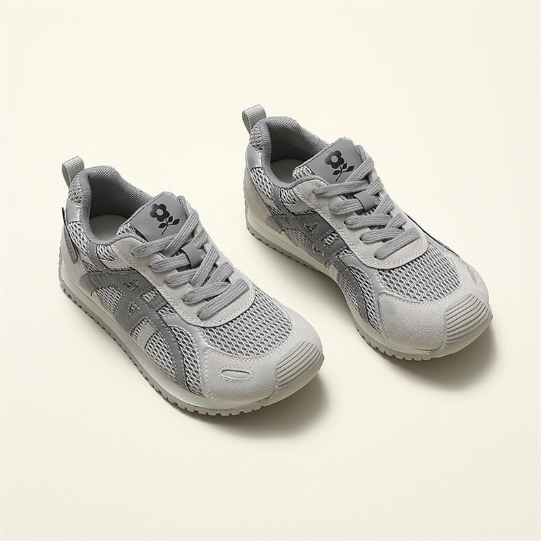 Montagut/梦特娇真皮复古德训鞋女网面透气厚底拼色休闲运动鞋，女鞋休闲鞋，上品集物