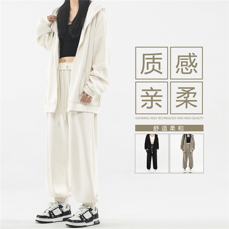 纯色休闲套装两件套秋冬重磅条绒两件套-TZ850特批117，男装休闲套装，星座718