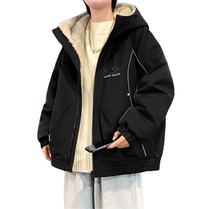 网红座山雕加绒加厚棉衣外套新款情侣连帽夹克 A436-2539-P95图片